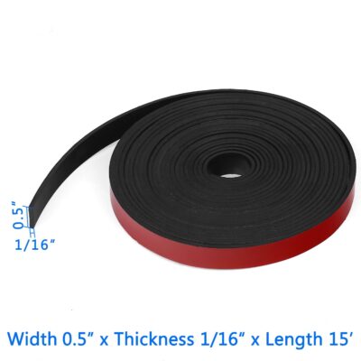 WochiTV Adhesive Rubber Strips: 1/2" x 1/16" x 180" - Image 2