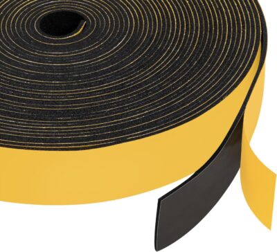 Yotache Neoprene Foam Tape: 1"x1/16", 33ft Length