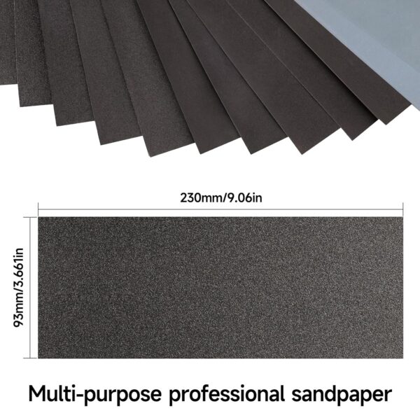 180 Grit Sandpaper Sheets for Wood, Metal, Automotive - 21 Pack - Image 2