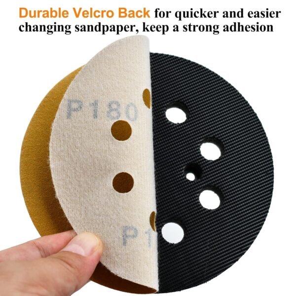 5" 8-Hole Hook & Loop Sanding Discs 180-Grit, 50-Pack - Image 4