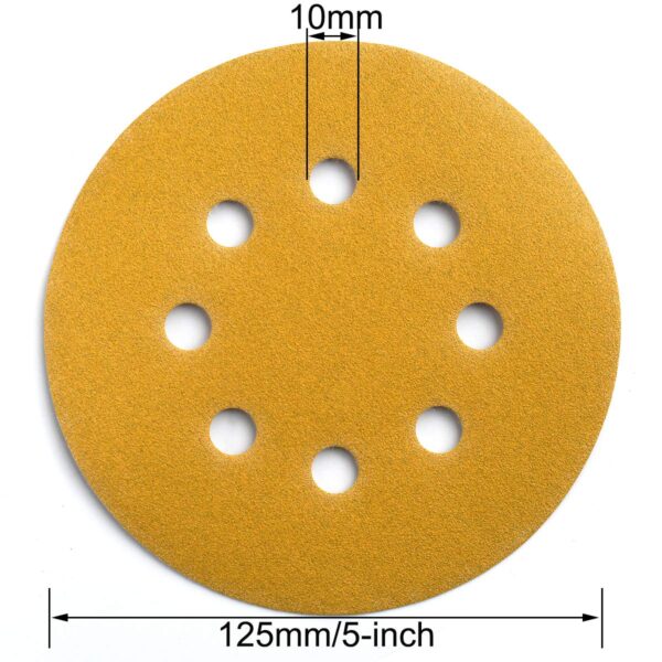 5" 8-Hole Hook & Loop Sanding Discs 180-Grit, 50-Pack - Image 6