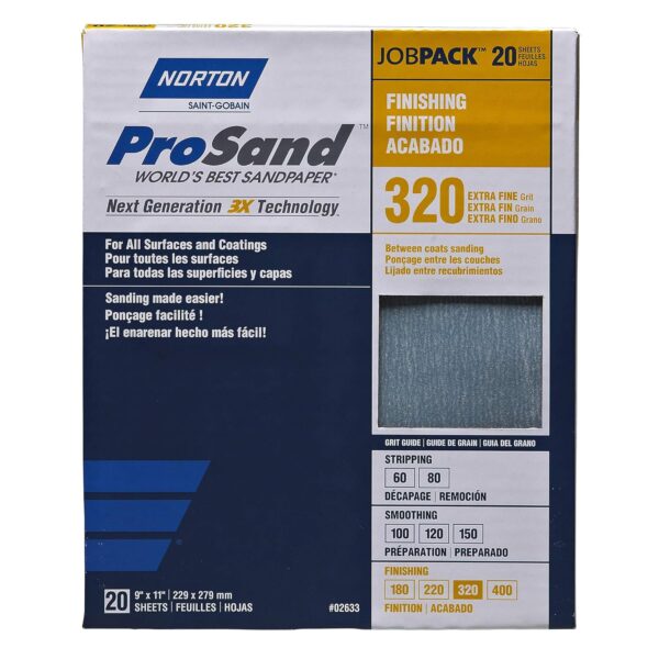 Norton ProSand Sanding Sheet 180-Grit Job-Pack - Image 2