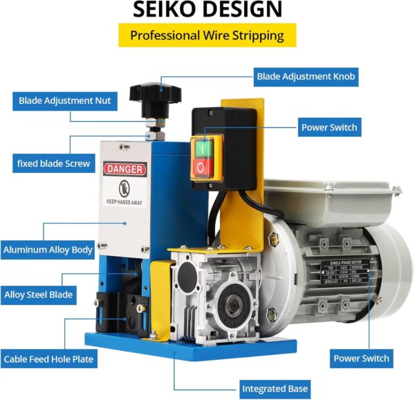 Electric Wire Stripper Machine for 1.5-25 mm Scrap Wire - Image 2