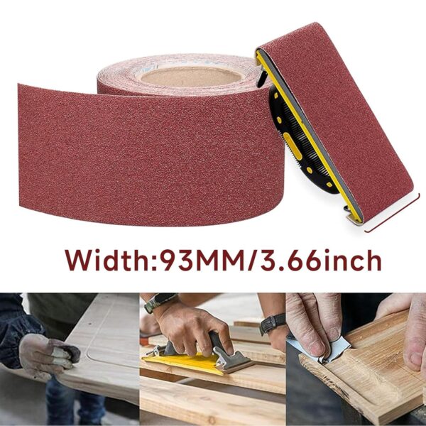 180 Grit Sandpaper Roll for Metalworking and Wood Finishing - Image 2