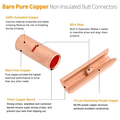 SVAAR 8 Gauge Butt Connectors with Heat Shrink Tube - Image 4