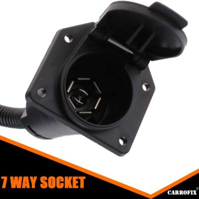 7-Way Truck to RV Trailer Wiring Adapter with Mounting Bracket - Image 3