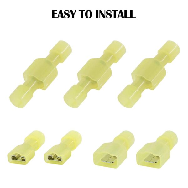 100pc 12-10 Gauge Insulated Spade Connectors Kit - Image 7