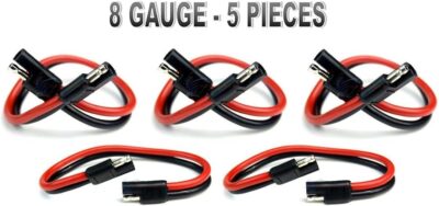 5 Pack 8 GA 12" 2 Pin Quick Disconnect Harness