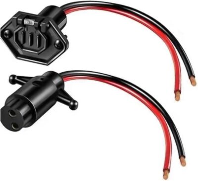 Aogled 12V 8 Gauge Trolling Motor Plug & Receptacle Kit