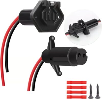 Aogled 12V 8 Gauge Trolling Motor Plug & Receptacle Kit - Image 7