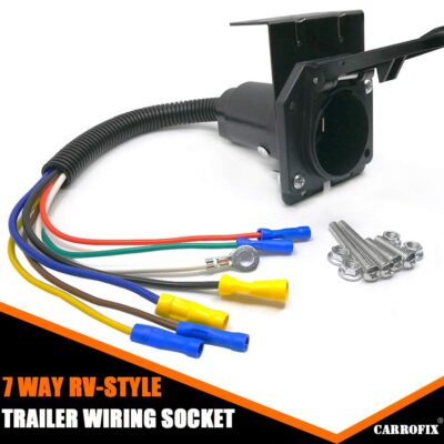 7-Way Truck to RV Trailer Wiring Adapter with Mounting Bracket - Image 4