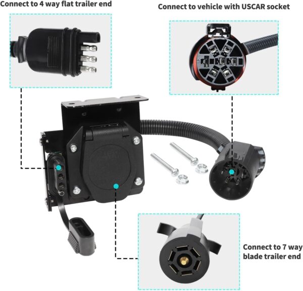 Multi-Tow Trailer Wiring Adapter for Ford GM Ram GMC Sierra Grand Cherokee - Image 8