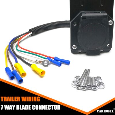 7-Way Truck to RV Trailer Wiring Adapter with Mounting Bracket - Image 5