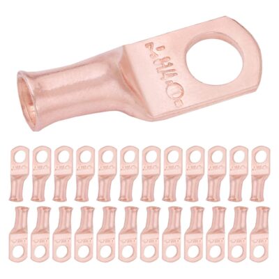 SELTERM 25pcs 8 AWG Battery Lugs, Ring Terminals