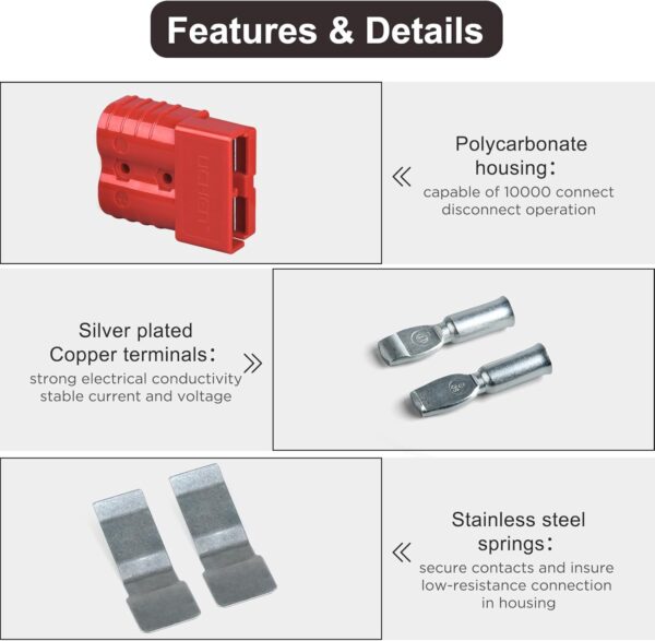 50A Battery Quick Connect Disconnect for Car Bike ATV - Image 3