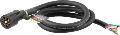 CURT 56601 7-Pin RV Trailer Wiring Plug, 6-Foot Wires