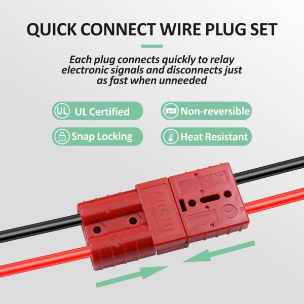 4 Pack 50A Wire Harness Plug Kit for 6-10 Gauge Cables - Image 2