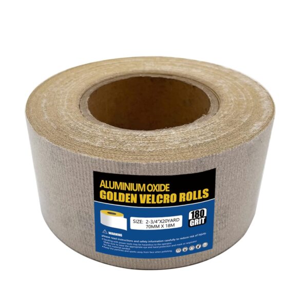 180 Grit Hook and Loop Sandpaper Roll for Woodworking - Image 3