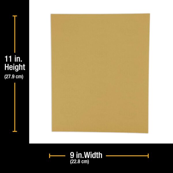 Dura-Gold 9x11 Gold Sandpaper Sheets, 180 Grit (Box of 10) - Image 2