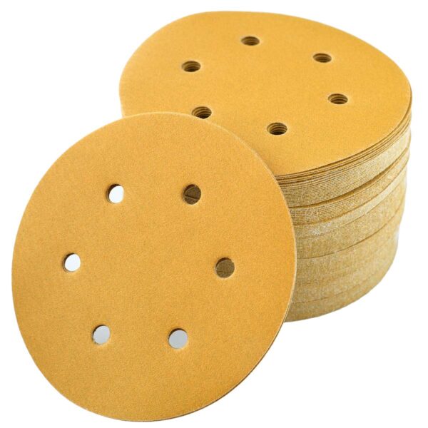 6" 6-Hole Hook & Loop Sanding Discs 180-Grit, 100-Pack