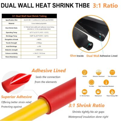 SVAAR 8 Gauge Butt Connectors with Heat Shrink Tube - Image 8