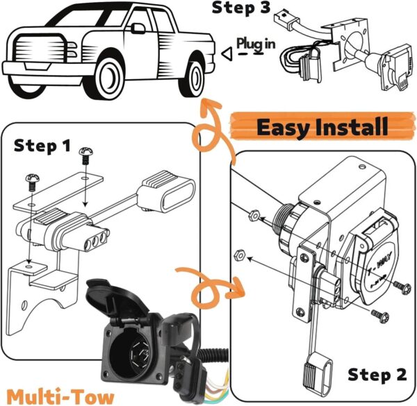 42145 Multi-Tow Trailer Wiring Adapter for Dodge, Jeep, Durango - Image 6