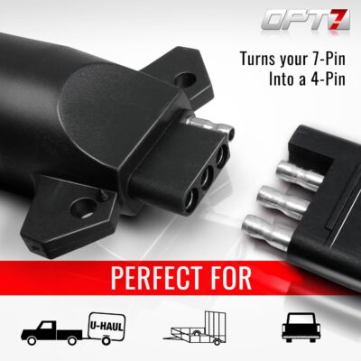 OPT7 7 Pin to 4 Pin Trailer Adapter with Secure Tab - Image 3