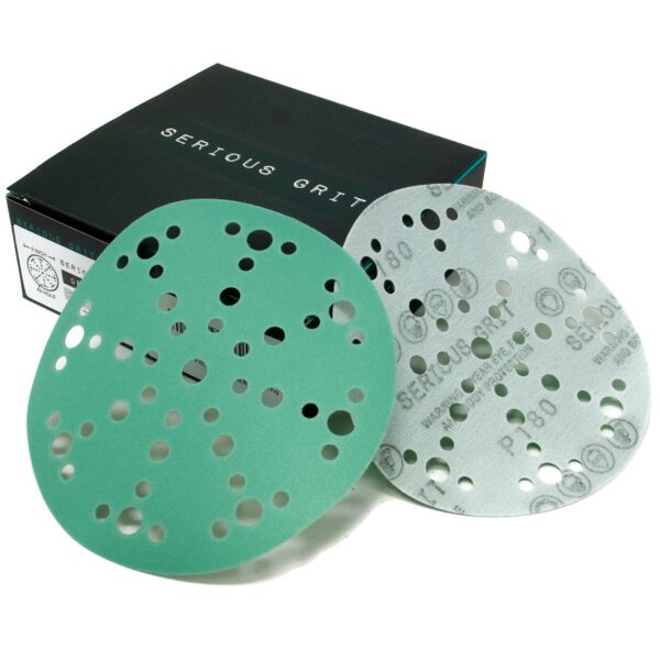 6" 49-Hole 180 Grit Sanding Discs - 50 Pack Box