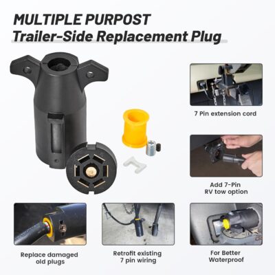 Heavy Duty 7 Pin RV Trailer Plug Replacement - Image 5