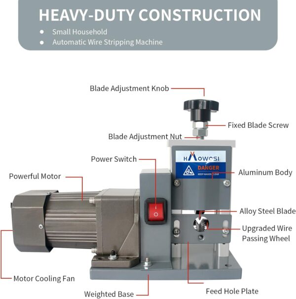 Electric Wire Stripper Machine for Recycling Copper, 0.04"-0.79" - Image 2