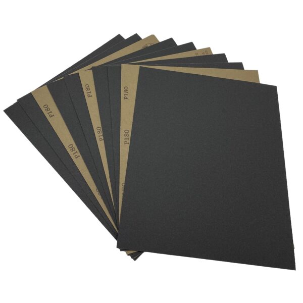 180 Grit Wet Dry Sandpaper, 10PCS for Wood Metal