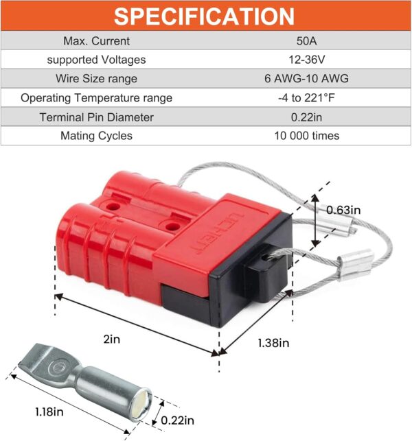 50A Battery Quick Connect Disconnect for Car Bike ATV - Image 4