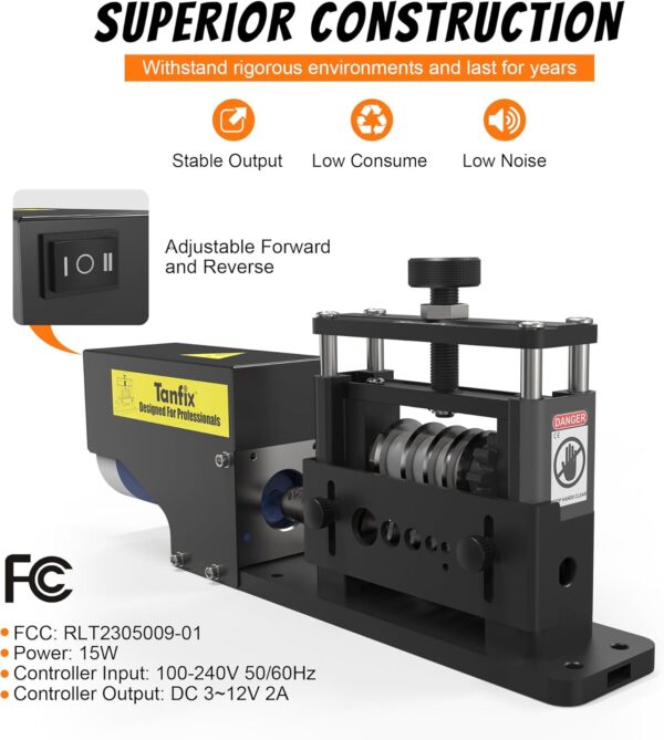 Electric Scrap Wire Stripper Machine, 6 Channels, 5 Blades - Image 2