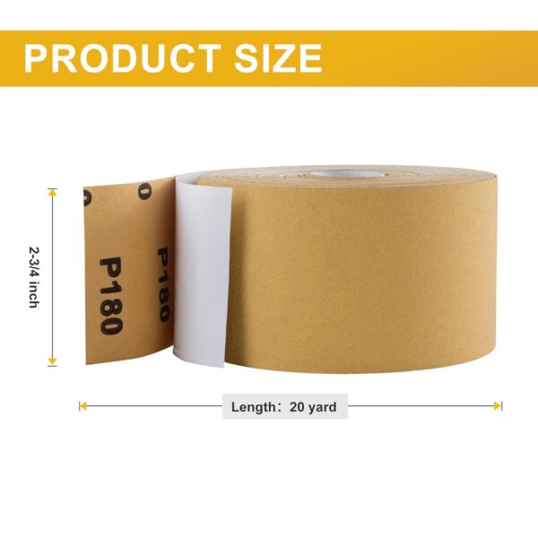 180-Grit Longboard Sandpaper Roll for Automotive and Woodworking - Image 3