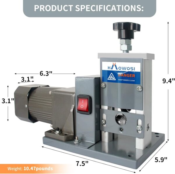 Electric Wire Stripper Machine for Recycling Copper, 0.04"-0.79" - Image 9