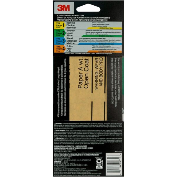 3M Sandpaper 180 Grit, 3 2/3 x 9 in, 6 Sheets - Image 5