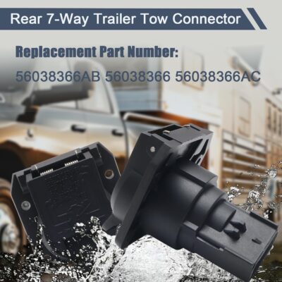 Rear 7-Way Trailer Tow Connector Plug for Dodge Ram 1500/2500/3500 2001-2010 - Image 3