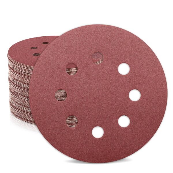 5" 180 Grit Sandpaper Discs for Orbital Sanders, 50 Pack