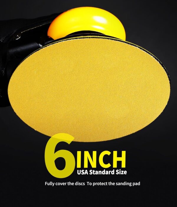 6" Hook and Loop Sanding Discs, 180 Grit, 100 Pack - Image 2