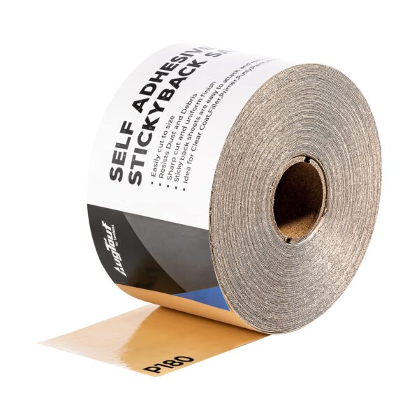 Toolant 180 Grit Sandpaper Roll, 2-3/4" Wide 20 Yard Longboard