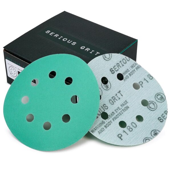 5" 180 Grit Sanding Discs - 50 Pack Box