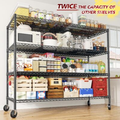 REIBII Heavy Duty Storage Shelves with Wheels - Image 5