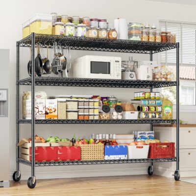 REIBII Heavy Duty Storage Shelves with Wheels - Image 8