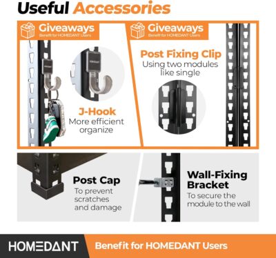 Adjustable 5-tier Metal Shelving Unit for Garage Storage - Image 6