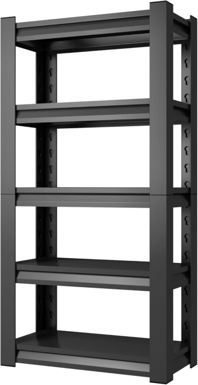 Heavy Duty 63" H Garage Shelving Unit, 1800LBS, Adjustable, Black