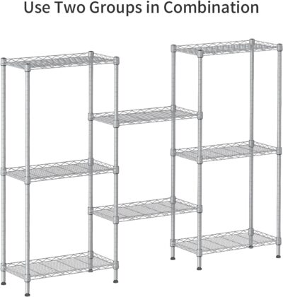 SINGAYE 4 Tier Adjustable Wire Shelf 400LBS Load Capacity - Image 8