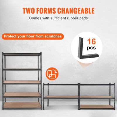 VEVOR 5-Tier Adjustable Storage Shelving Unit, 2000 lbs Capacity - Image 6