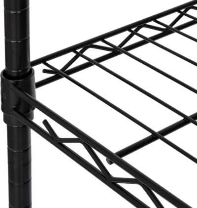 Seville Classics 5-Tier Wire Shelving Unit, Black, 30" x 14" - Image 3