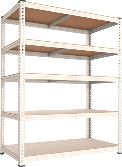 PrimeZone 5 Tier Adjustable Storage Shelves - White