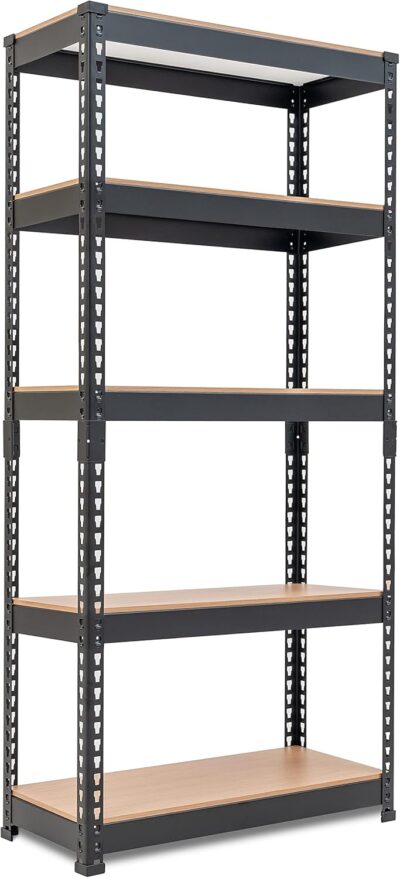 Adjustable 5-tier Metal Shelving Unit for Garage Storage